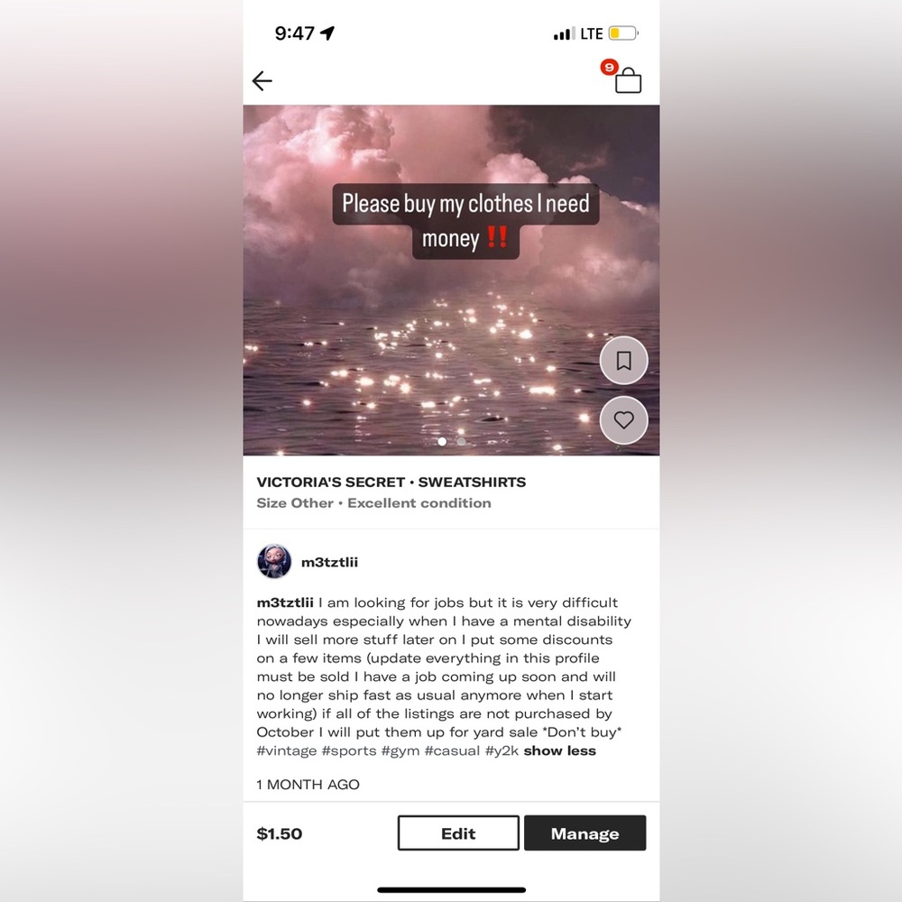 Will be doing a tag sale if everything in my profile is not purchased by October